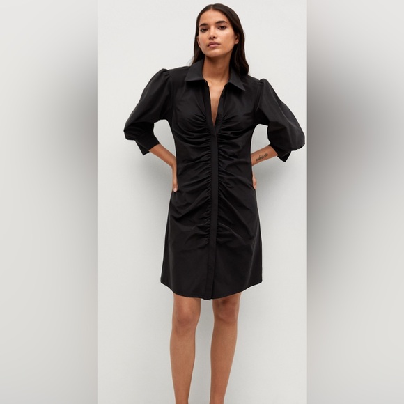 Mango Ruched Detail Dress-Excellent Condition - Picture 3 of 9